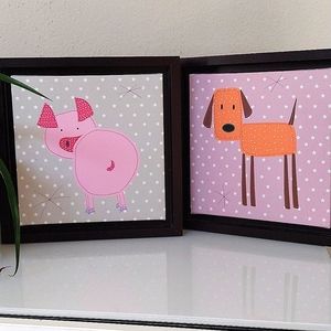 Set of 2 canvas pictures